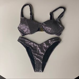 Nookie Silver Sequin Bikini